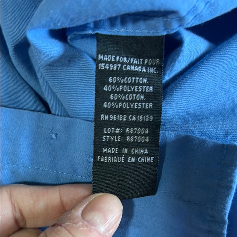 Boys Tailored Cerulean Blue Button Down Dress Shirt Classic Long Sleeve - Picture 5 of 6